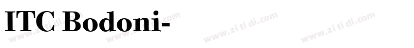 ITC Bodoni字体转换